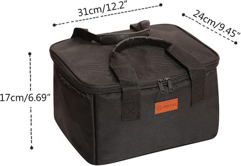 Muloo Portable Camping Cookware - Outdoor Carrying Picnic Tableware Organizers - Gas-Tank Oxford-Cloth Storage Bag