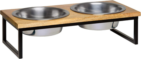 Loving Pets 1 Pt Wooden Top Diner - Natural Design for Pet Feeding