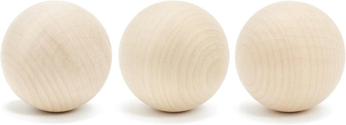 Hockey Revolution Swedish Stickhandling Balls - 3-Pack Hardwood No-Bounce Floorball Training Equipment
