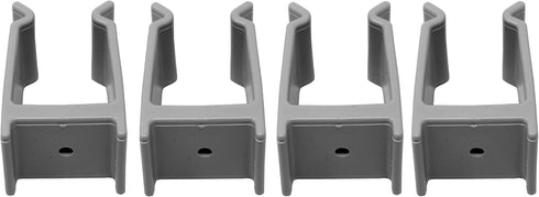JSP Manufacturing Grey Bimini Top Boat Pole Clips, 1-1/4 inch for Pontoon Bimini Top Support Poles
