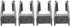 JSP Manufacturing Grey Bimini Top Boat Pole Clips, 1-1/4 inch for Pontoon Bimini Top Support Poles