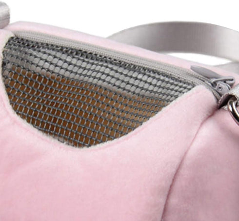 Portable Round Hamster Carry Bag, Outdoor Travel Pet Storage Bag, Pink