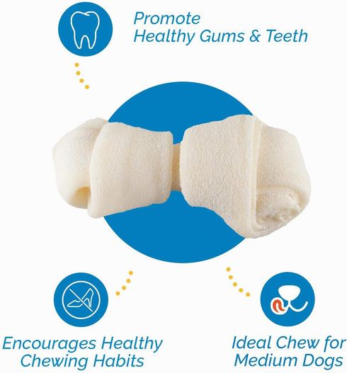 Dog Rawhide Chews Bones for Small Dogs 2-3" Inches (50 Count) | 100% Natural USA Made from Grass Fed Cattle | Premium