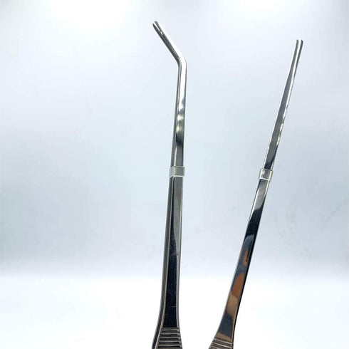 FRUTA Long Reptiles Feeding Tongs, Stainless Steel Straight and Curved Tweezers Set for Reptiles, Lizards, Bearded
