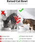 Elevated Cat Water Bowl, 16 OZ Ceramic Dish, 15° Tilted Anti Vomiting Pet Food Bowl for Spines and Whisker Fatigue