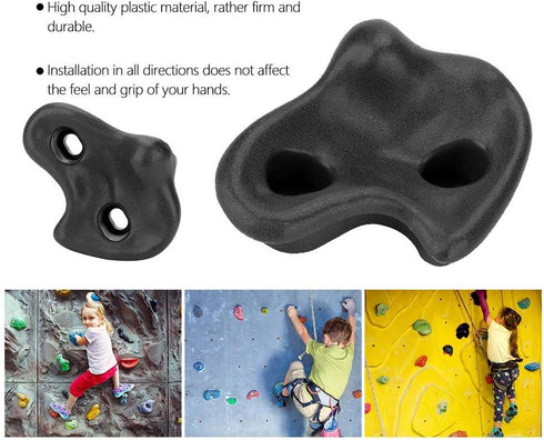 VGEBY 10Pcs Rock Climbing Holds - Plastic Kids Wall Rock Climbing Stones with Mounting Hardware Screws