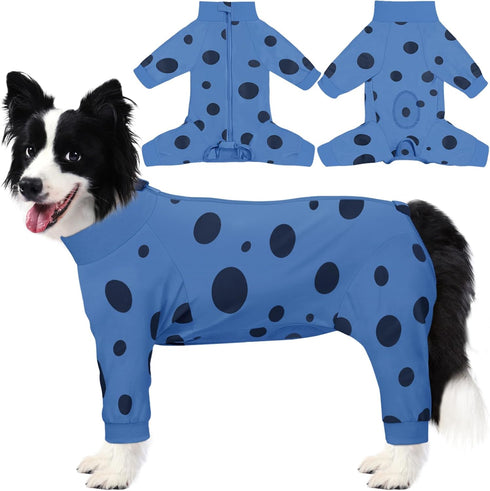 Dog Surgery Suit Long Sleeve, Recovery Suit for Female Male with Zipper Closure, Post Spay Neuter Onesie, Full Coverage