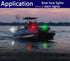 LED Navigation Lights Kit for Boat Kayak, 4Pack Battery Operated Stern Lights with 2 Safety Whistles Included