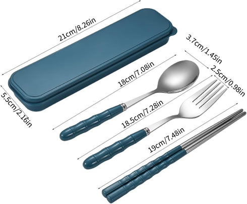Generic Set Set, Set Portable Utensils with Case, Travel Utensils with Case, Travel Cutlery Reusable Camping Utensil