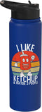 Ketchup Costume Kids I Wonder If Ketchup Loves Me I Like Ketchup & Maybe 3 people Tshirt Youth Funny ketchup Stainless