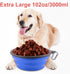 Extra Large Collapsible Dog Bowl, XL Travel Dog Bowl, Foldable Travel Water Dish, 102oz X-large Portable Collapsable Traveling Bowls with Carabiner for Dogs Walking, Hiking (Blue)
