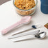 Travel Cutlery Set with Case Portable Silverware Utensils, Reusable Flatware Set for Camping Picnic Hiking Office (Pink)