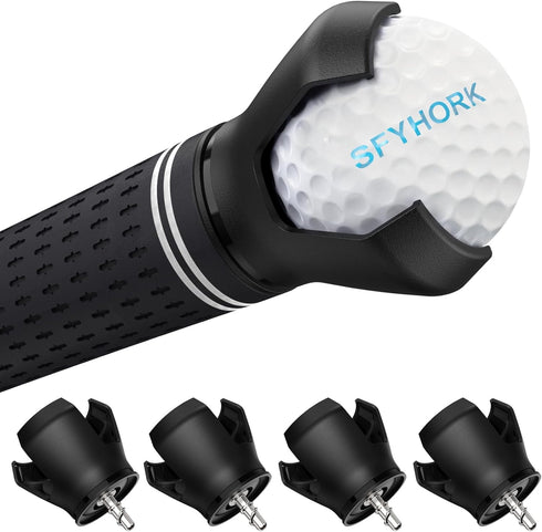 Premium Golf Ball Retriever, 4PCS Durable Grabber and Picker for All Kinds of Putter Handles