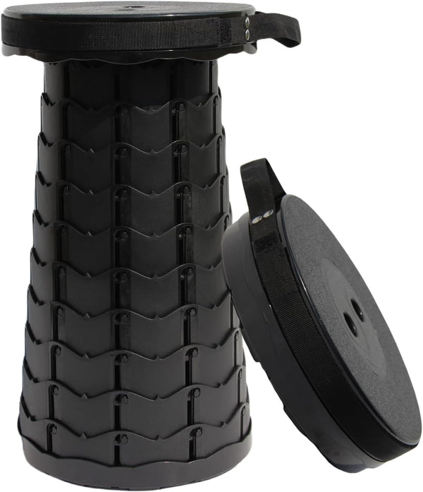 ALEVMOOM Upgraded Nylon Collapsible Stool with 500lbs Max Weight Portable Retractable Folding