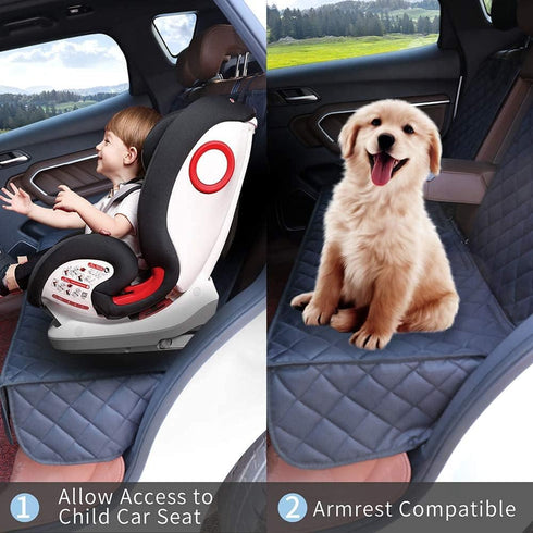 Dog Car Seat Cover for Back Seat, Waterproof Pet Cover for Dogs, Scratch Proof Nonslip Durable Protector for Cars