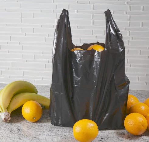 (600 Hammer T-shirt Biodegradable Black Plastic Bag ct.) Small Can Liners Thank You Grocery Shooping Size Doggy Poop