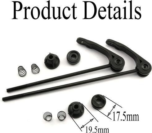 RuiLing 1 Pair Black Quick Release Bolt Lever Axle Set for Front and Rear MTB Bicycle Wheel Hub Accessories