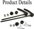 RuiLing 1 Pair Black Quick Release Bolt Lever Axle Set for Front and Rear MTB Bicycle Wheel Hub Accessories