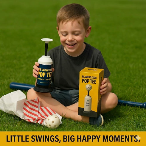 BB Swing Club Pop Tee, Pop-Up Baseball Trainer for Hitting Practice, Pop Tee Training Equipment with Ball Launcher