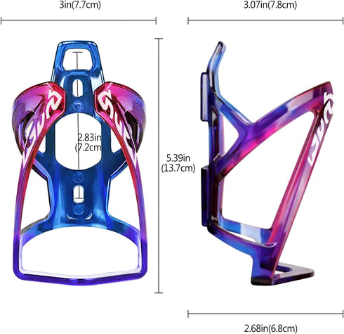Universal Bike Water Bottle Cage, Durable Ultralight Plastic Holder for MTB, Road Bike, Mountain Bike, 2 Pack