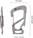 TACRAY Stainless Steel Carabiner Keychain Clip, Anti-Lost Quick Release, Multitool Keychain with Bottle Opener