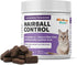 Natural Hairball Control Chews for Cats – Hairball Remedy with Omega 3 6, Zinc, Biotin, 70ct