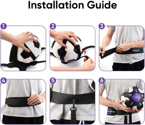 Soccer Ball/Volleyball Training Equipment, Solo Kick Trainer for Kids and Adults, Bungee Waist Belt Practice Aid