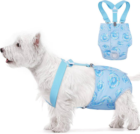 Dog Diapers Female with Suspender, Reusable Dog Diaper Female, Washable Doggie Diapers