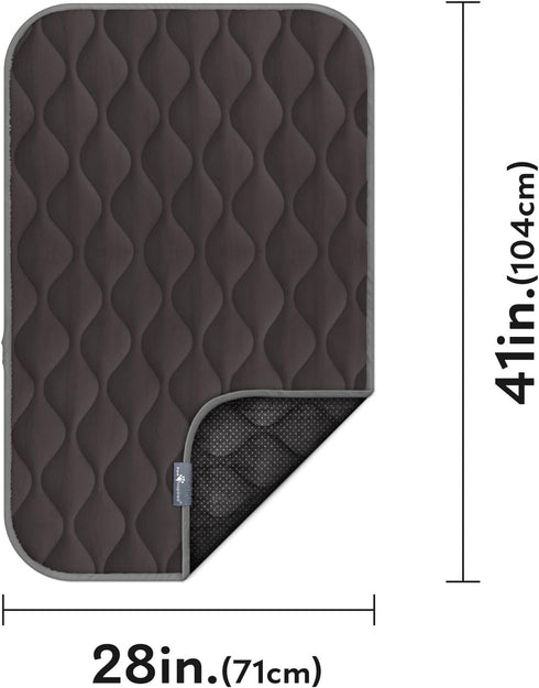 Paw Inspired Washable Padded Crate Mats for Dogs | 41” x 28” Pad, Fits 42-inch Kennels, Leakproof Waterproof Bottom,