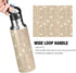 Wassud 32 oz Water Bottle Warm Beige Floral Stainless Steel Sport Water Bottle with Straw Insulated Water Bottles