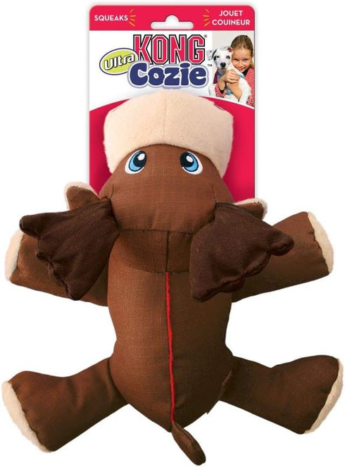 KONG Cozie Ultra Max Moose, Squeaky Plush Dog Toy with Reinforced Seams, for Medium Dogs