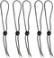 Hat Chin Cord, Flexible Removable Hat Chin Strap with Spring Loaded Stop Cord, Set of 5