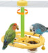 TriGia Paws Bird Spinning Toy with 2 Feeding Cups, 360 Rotating Bird Toys for