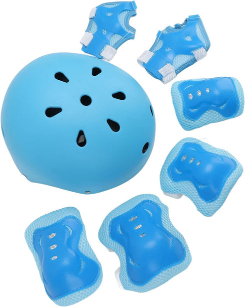 Kids Helmet Pad Set - Professional Adjustable Protective Gear for Skateboard, Bike, Knee, Elbow Pads, Wrist Guards