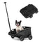 AESRAOU Mini Dog Strollers for Mini Pets, Foldable Multifunctional Shopping Carts with Extendable
