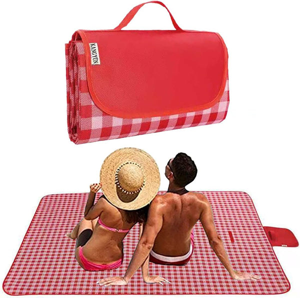 K Y KANGYUN Outdoor Picnic Blankets, Extra Large Beach Blanket, Foldable Lightweight