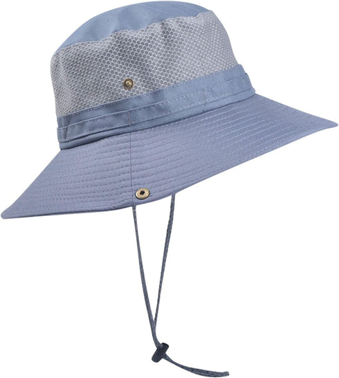 YOLAI Mountaineering Fishing Hat for Women Men Mesh Breathable Sun Hats Foldable Wide Brim Sunscreen Visors Cap