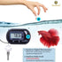 SunGrow Digital Betta Thermometer for Tropical Aquarium Fish, Black Color, 4 Suction Cups and 2 Batteries Included, 2