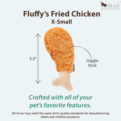 P.L.A.Y. Cute Plush Dog Toys - Fast Food Themed Durable Giggle Chew Toy, Great for Puppies & Small, Medium, Large Dog