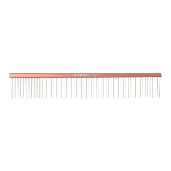 2-in-1 Megal Greyhound Comb for Dogs (Medium/Coarse) - 69 Stainless Steel Pins with Lightweight Aluminum Handle