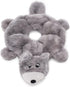 ZippyPaws - Loopy - No Stuffing Squeaky Plush Dog Toy - for Small and Medium Dogs - Wolf