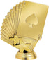 11" Customizable Bridge Card Game Black Star Trophy Award, Engrave Now