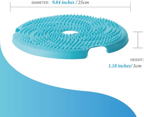 PetDreamHouse Spin Disc Dual Texture Dog Lick Mat, Slow Feeder & Frisbee Dog Toy, Use Standalone or with Spin Bowl