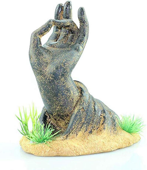 OMEM Fish Tank Decorations, Buddha Hand Statue Aquarium Ornaments