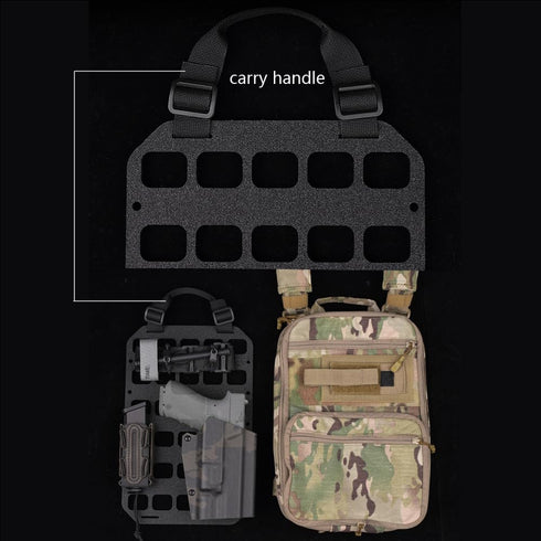 Portable MOLLE Panel Organizer with QLS Adapter Base for Tactical IFAK Pouch Gun Holster Holder Mount