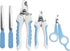 5 Pieces Dogs and Cats Grooming Nail Clippers Kit, Professional Trimmers with Protective Guard Lock (Blue)