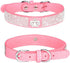 Small Dog Collar with Crown Rhinestone, Pink Glitter Crystal Jewel Bling for XXS XS Small Medium Female Dogs