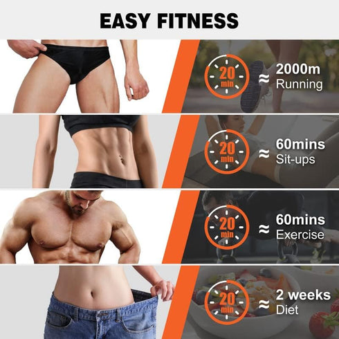 Grexemin ABS Stimulator Workout Equipment, Ab Machine USB Rechargeable Gear for Abdomen/Arm/Leg, Strength Training