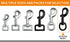 Garwor 4Pcs Heavy Duty 3/4" Black Swivel Snap Hooks, Dog Leash Clips Trigger Snaps, Key Chain for Pet Leash