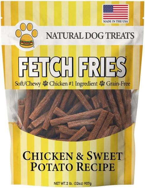 Chicken and Sweet Potato Dog Treats, Soft Chicken Jerky for Small and Large Breeds, Naturally Healthy, 32 oz